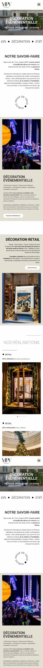Agence MPV : version mobile
