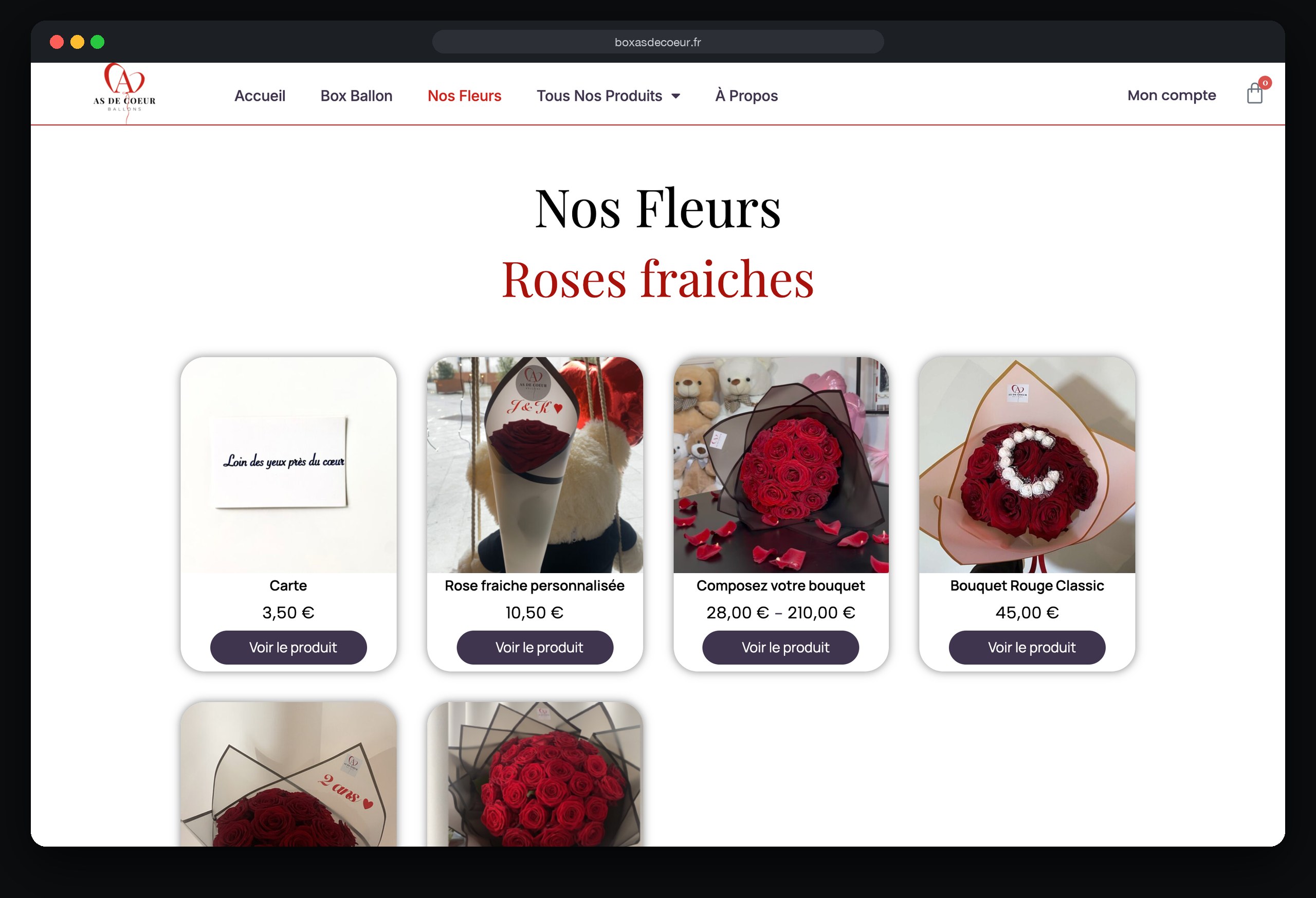 As de Cœur : page Fleurs