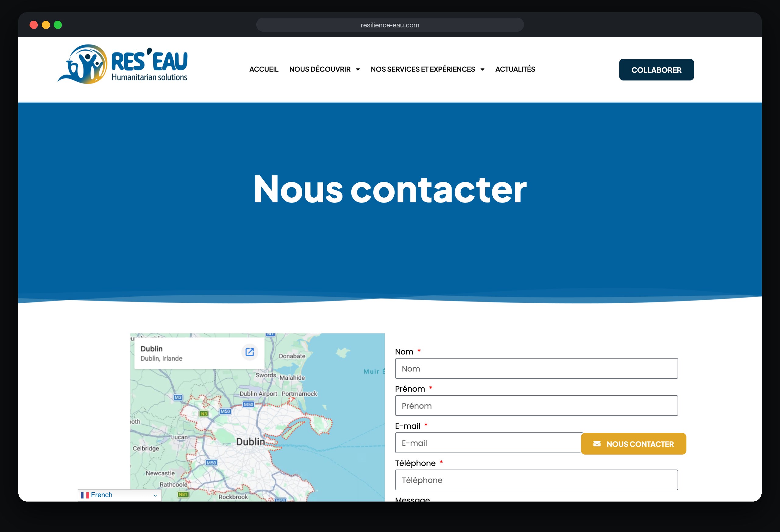 Res'Eau 1 Res'Eau : page Contact