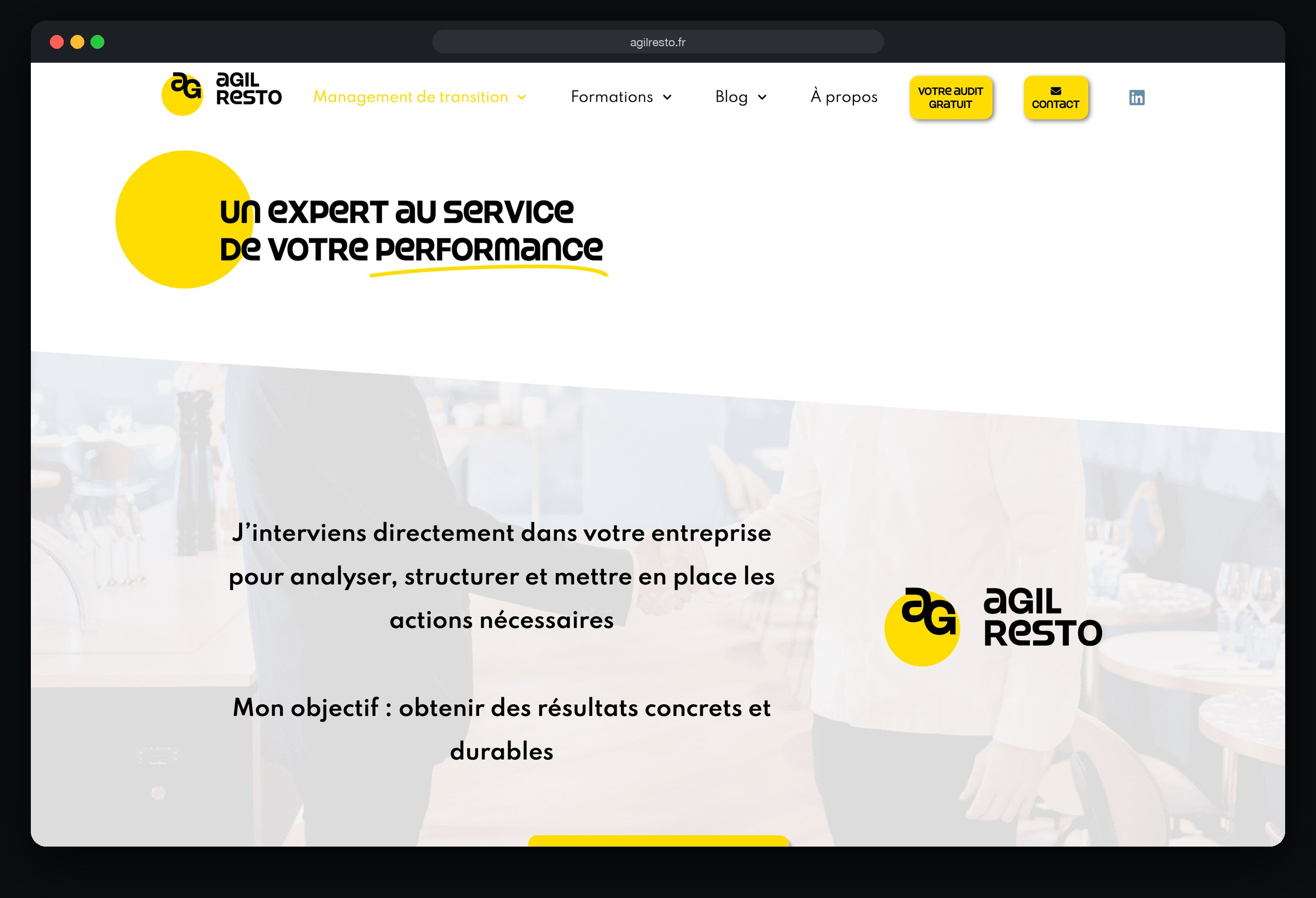 Agil Resto : page Conseil en restauration