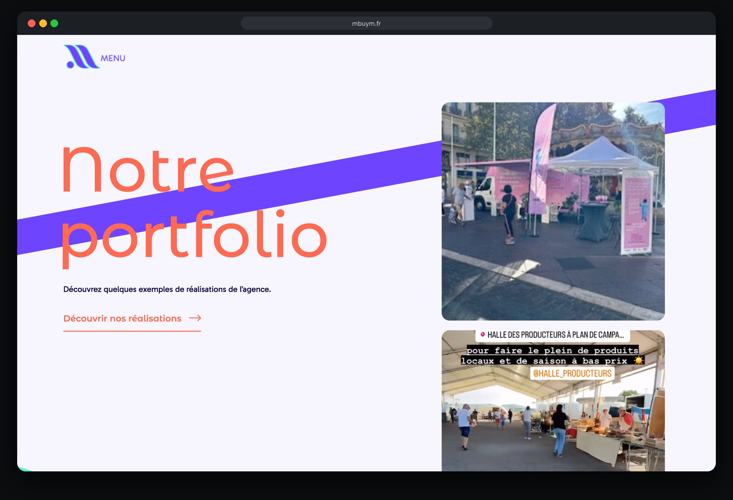 Media Buy Marseille : une section de la page d’accueil