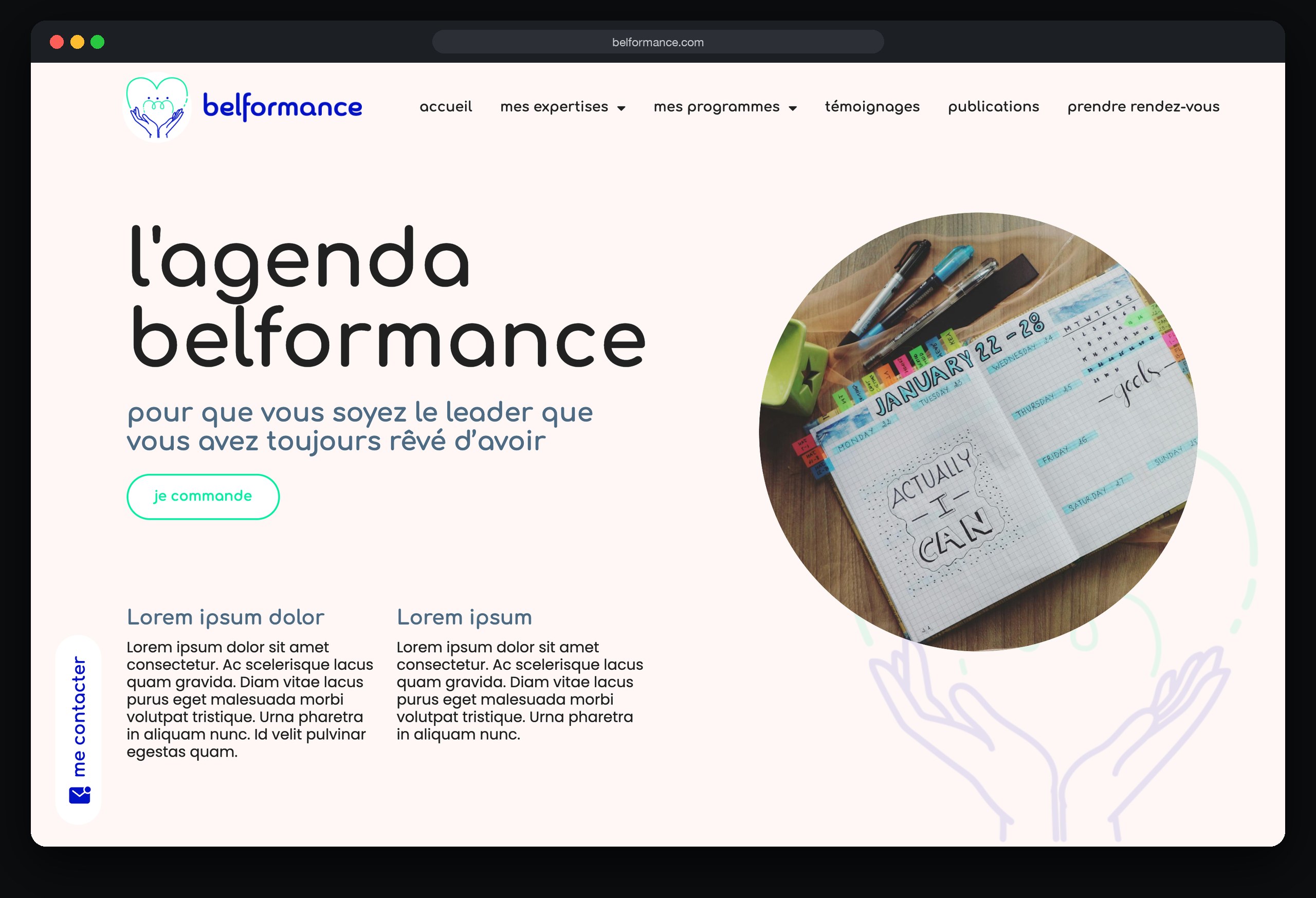 Belformance 2 Belformance : page Agenda