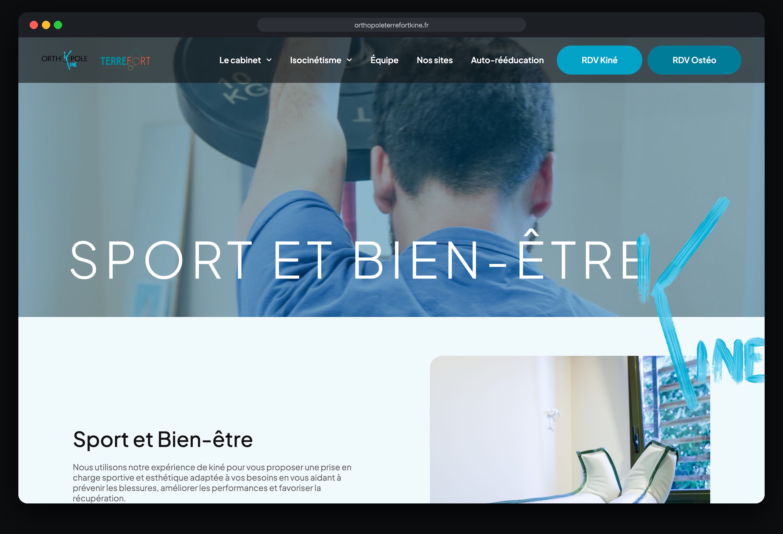 Orthopole Kiné : page Sport et bien etre