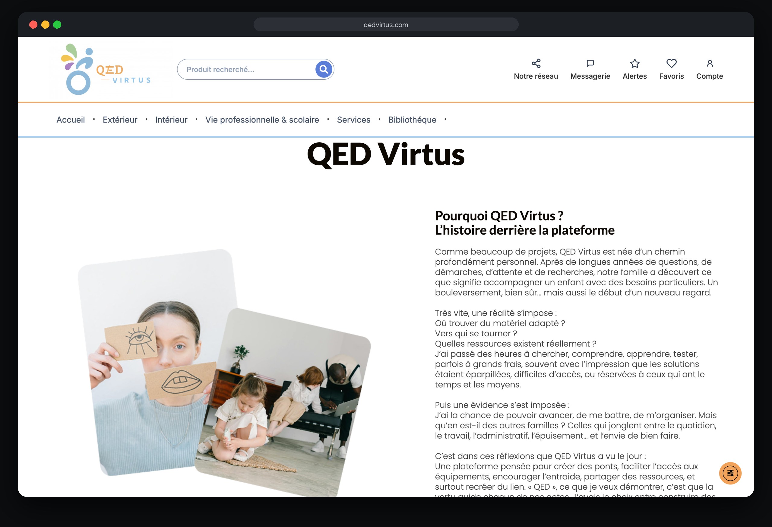 QED Virtus : page A propos