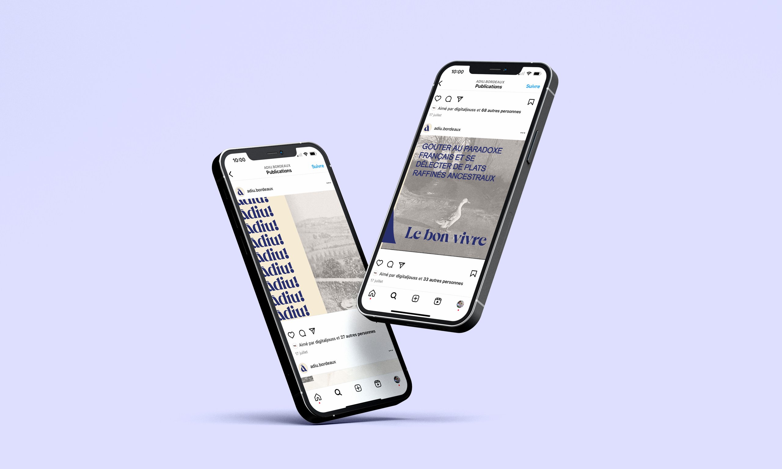 Adiu! — publications « Le bon vivre » sur smartphone