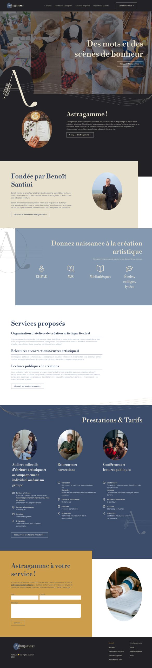 Astragamme — page d'accueil : services, publics, prestations et contact