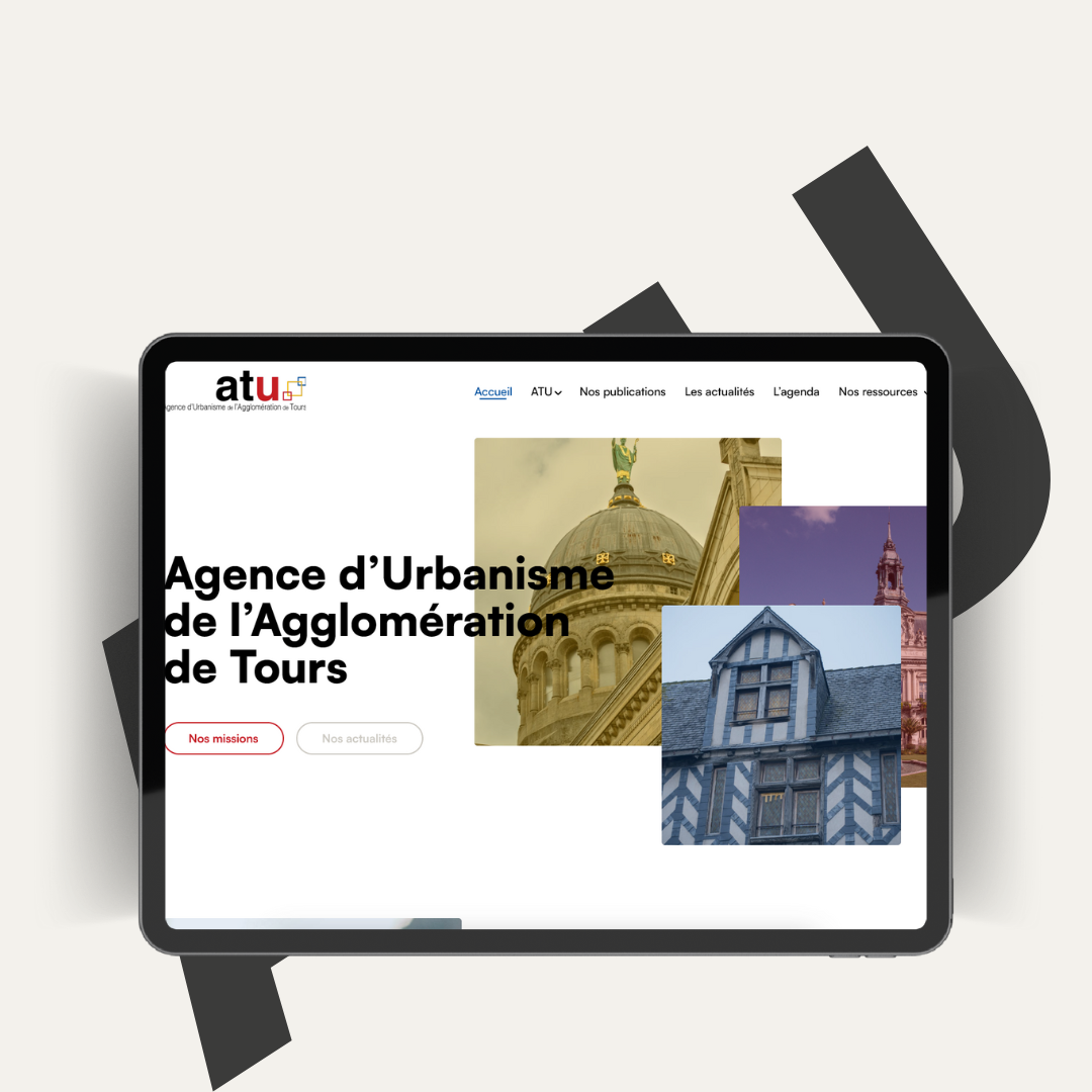 ATU — page d'accueil du site affichée sur une tablette