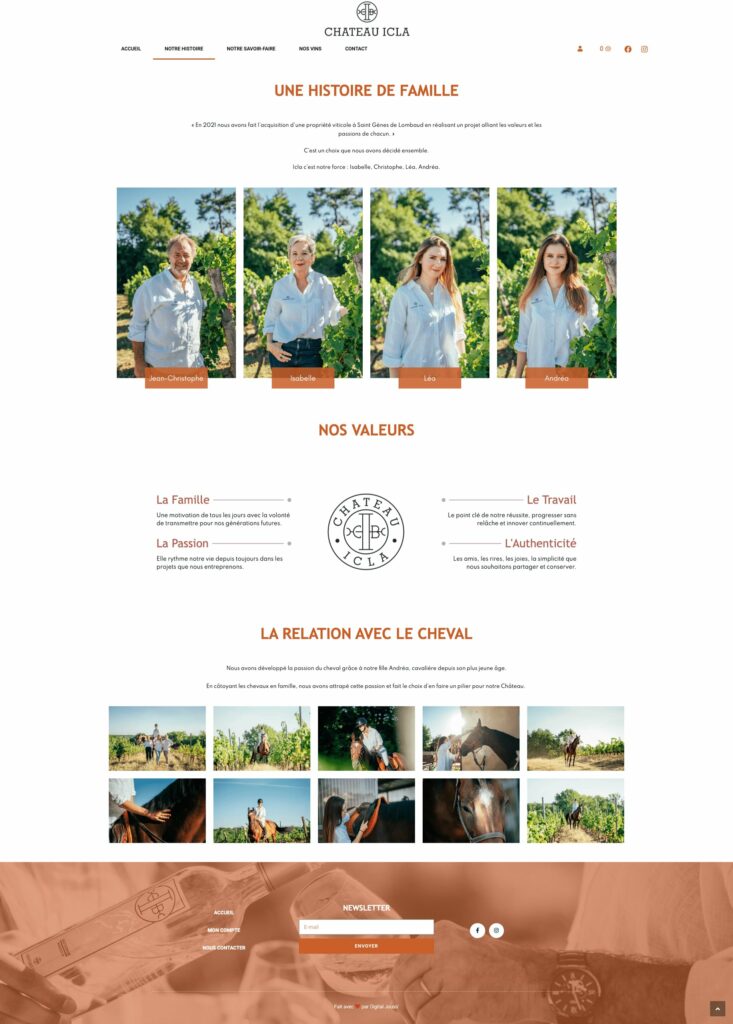 Château Icla — page Nos vins
