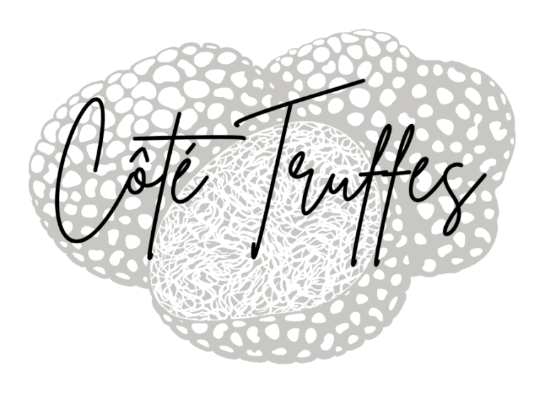 Côté Truffes — logo manuscrit avec illustration de truffe