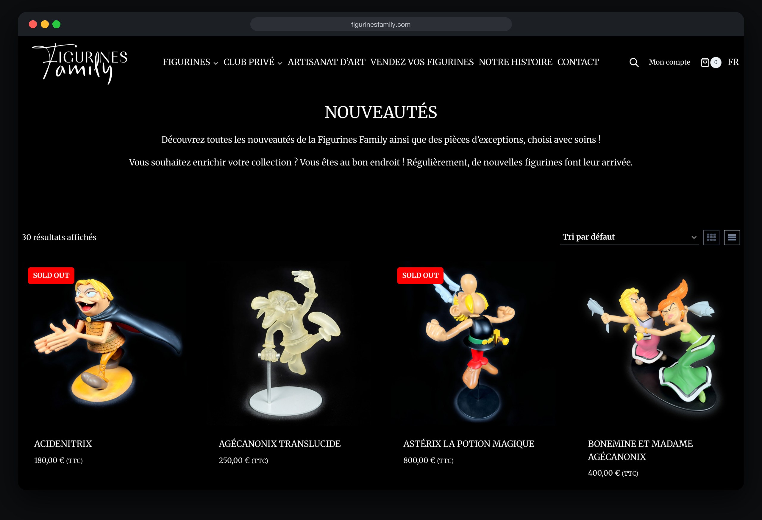 Figurines Family : page Nouveautes