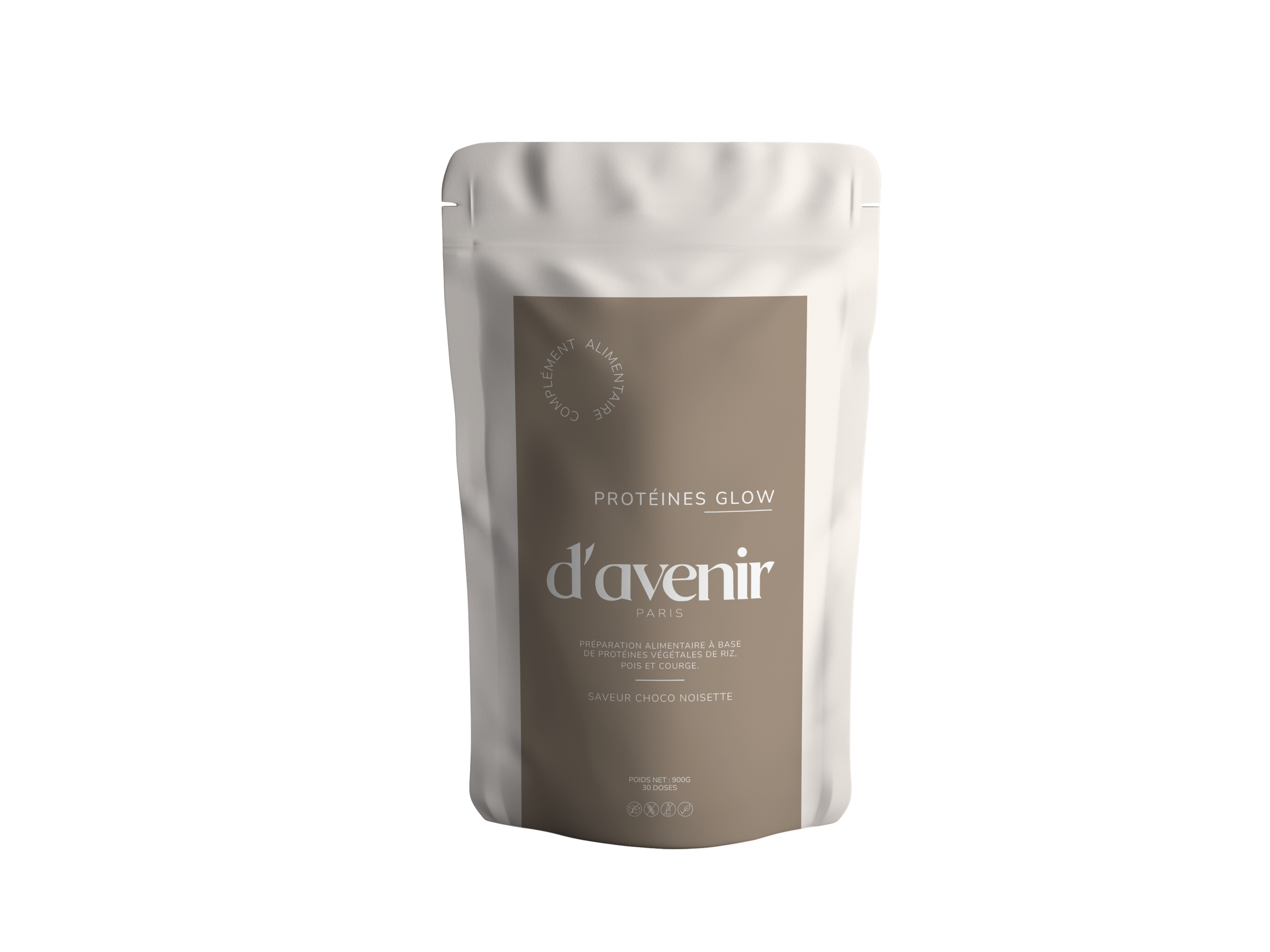 D'avenir Paris — sachet à étiquette taupe