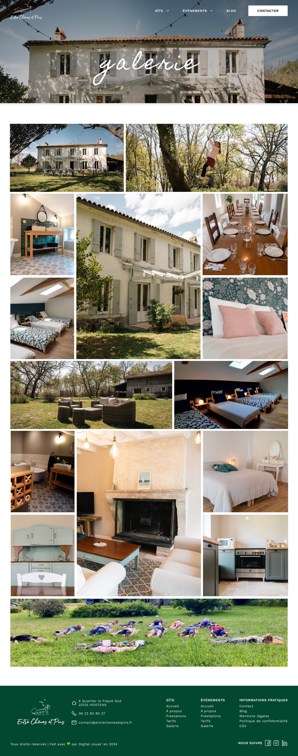 Entre Chênes et Pins — galerie photos du gîte