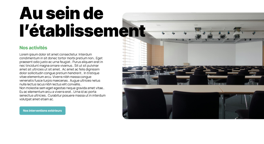MFR de Mtsamboro — section Au sein de l'établissement