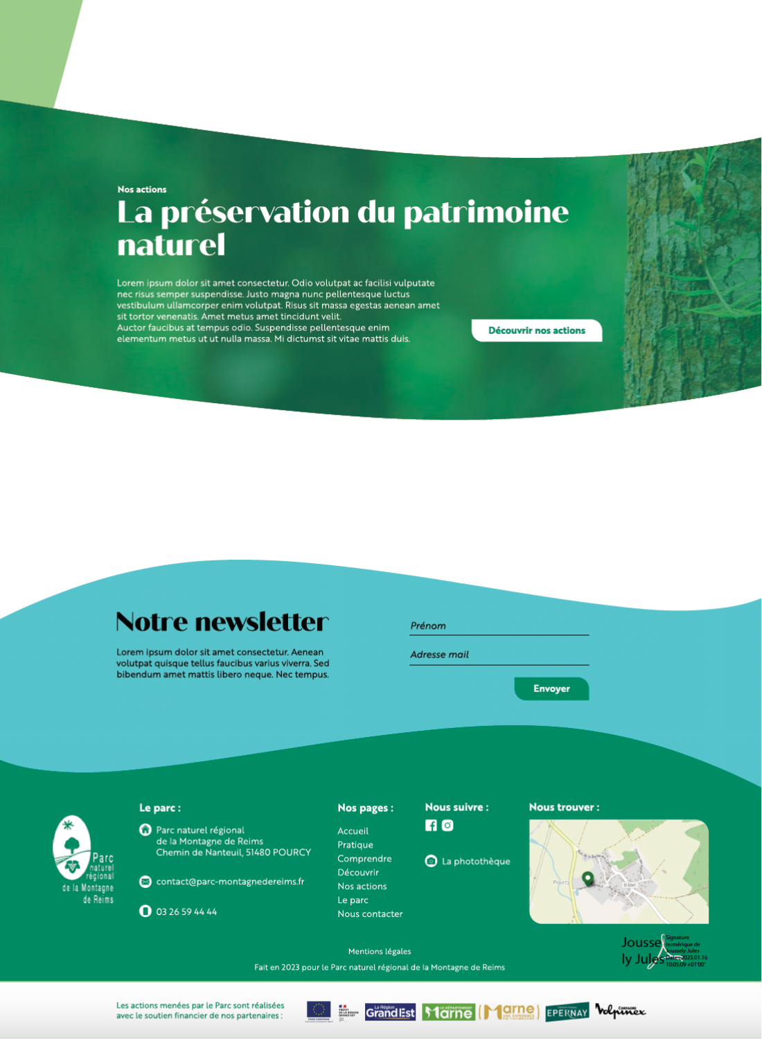 Montagne de Reims — préservation du patrimoine naturel et newsletter
