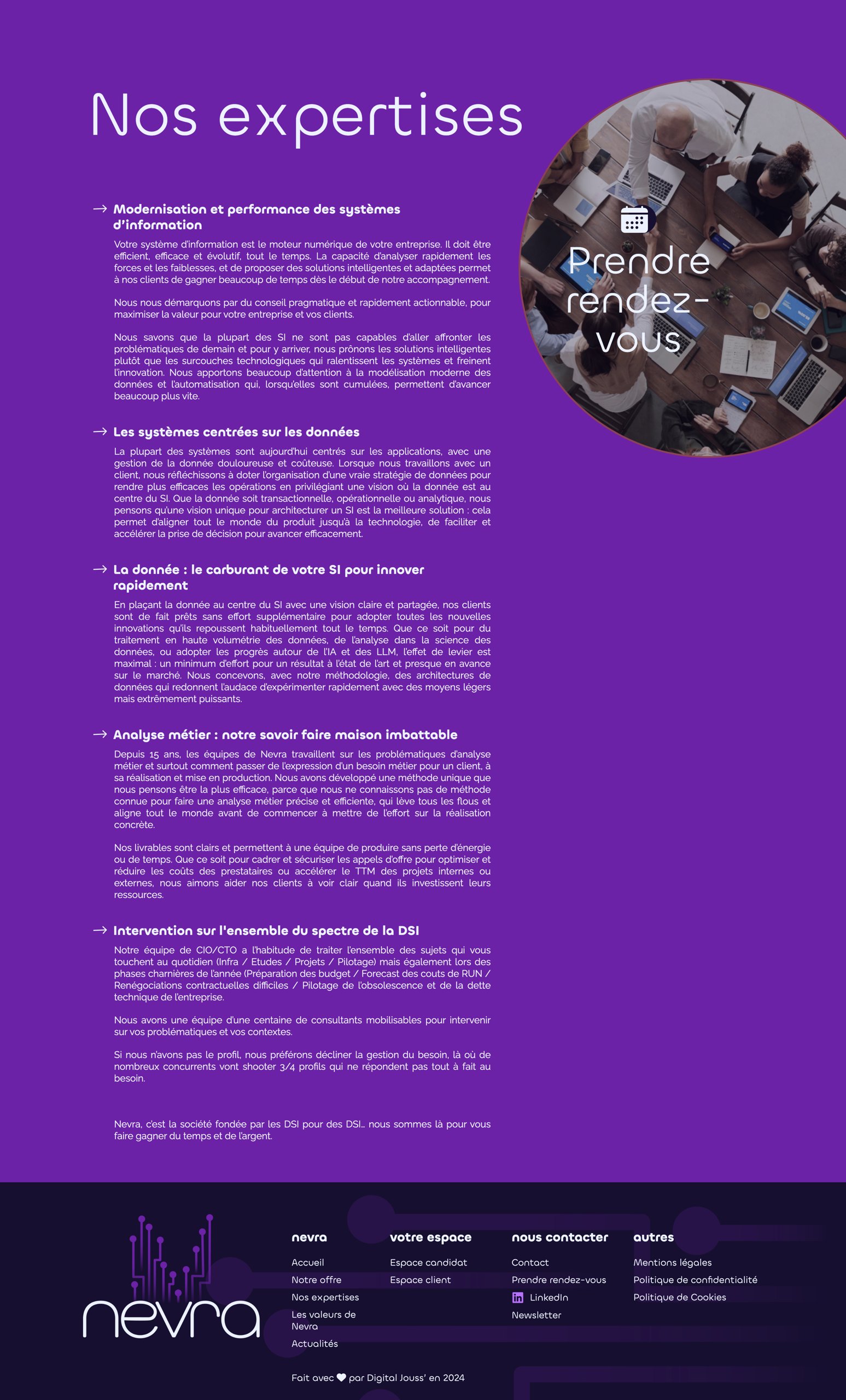 Nevra — page Nos expertises