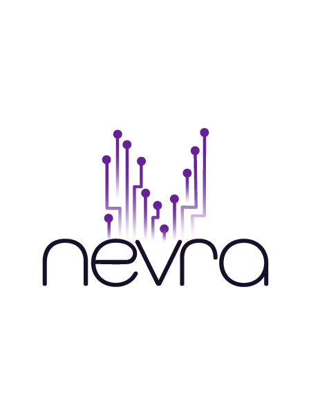 Nevra — logo Nevra en forme de circuit imprimé