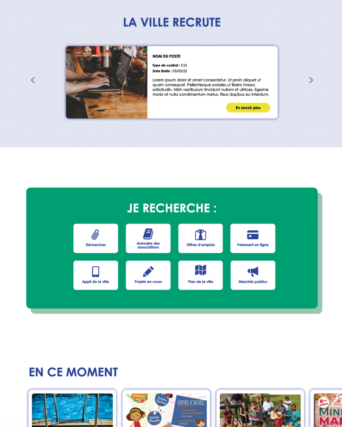 Saint-Laurent du Maroni 2 Saint-Laurent du Maroni — offres d'emploi, module Je recherche et agenda