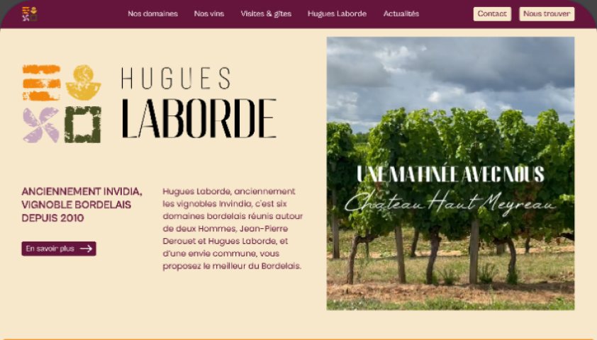 Site web Hugues Laborde réalisé par Digital Jouss