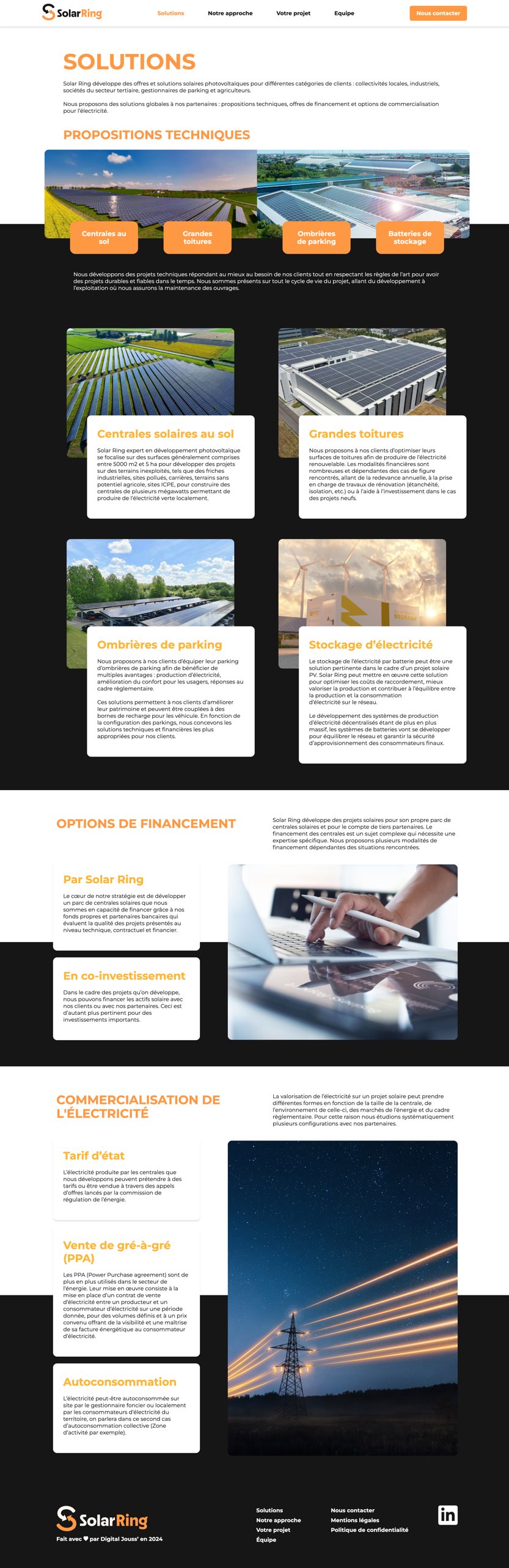 Solar Ring — page des solutions