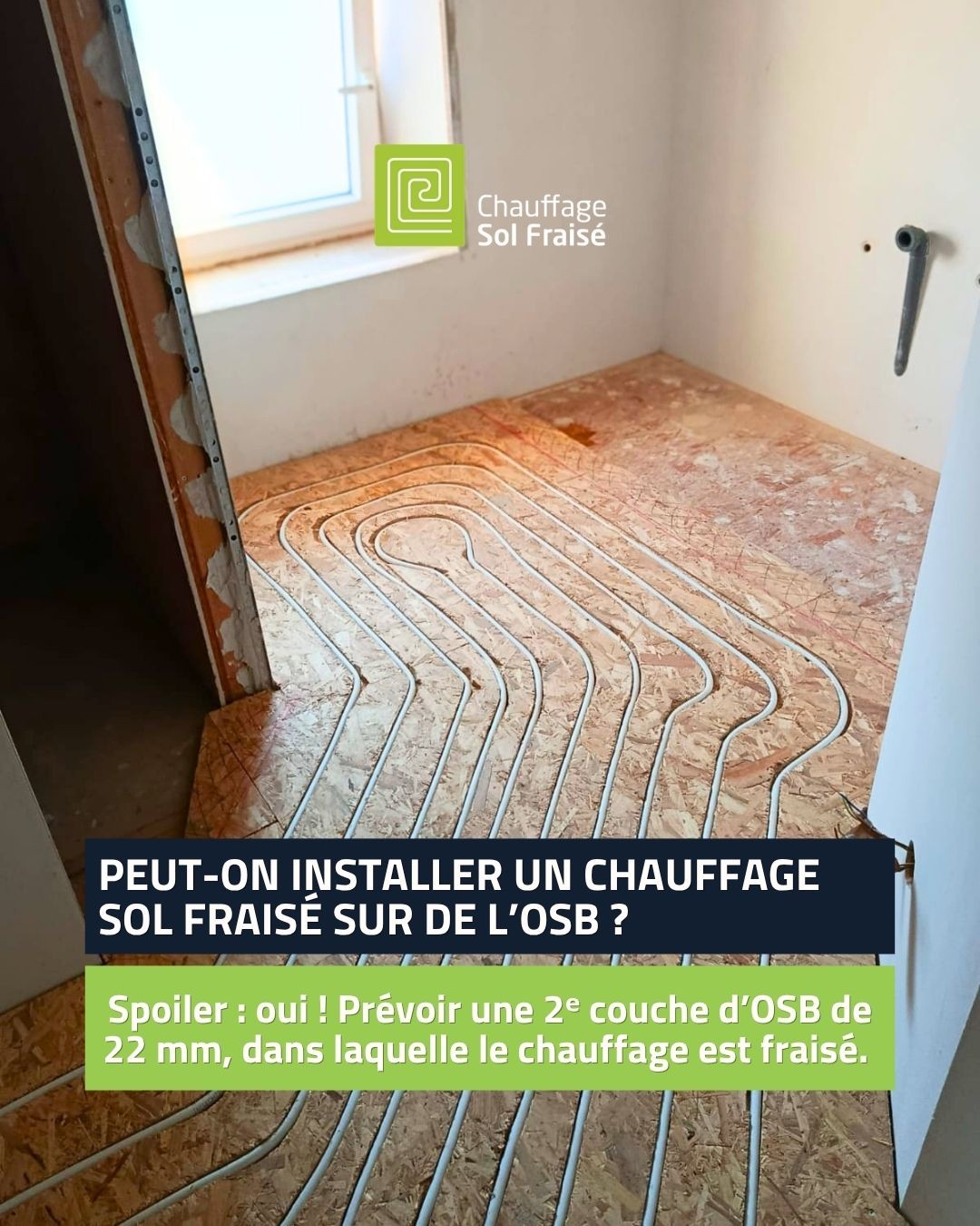 Chauffage Sol Fraisé : publication Instagram