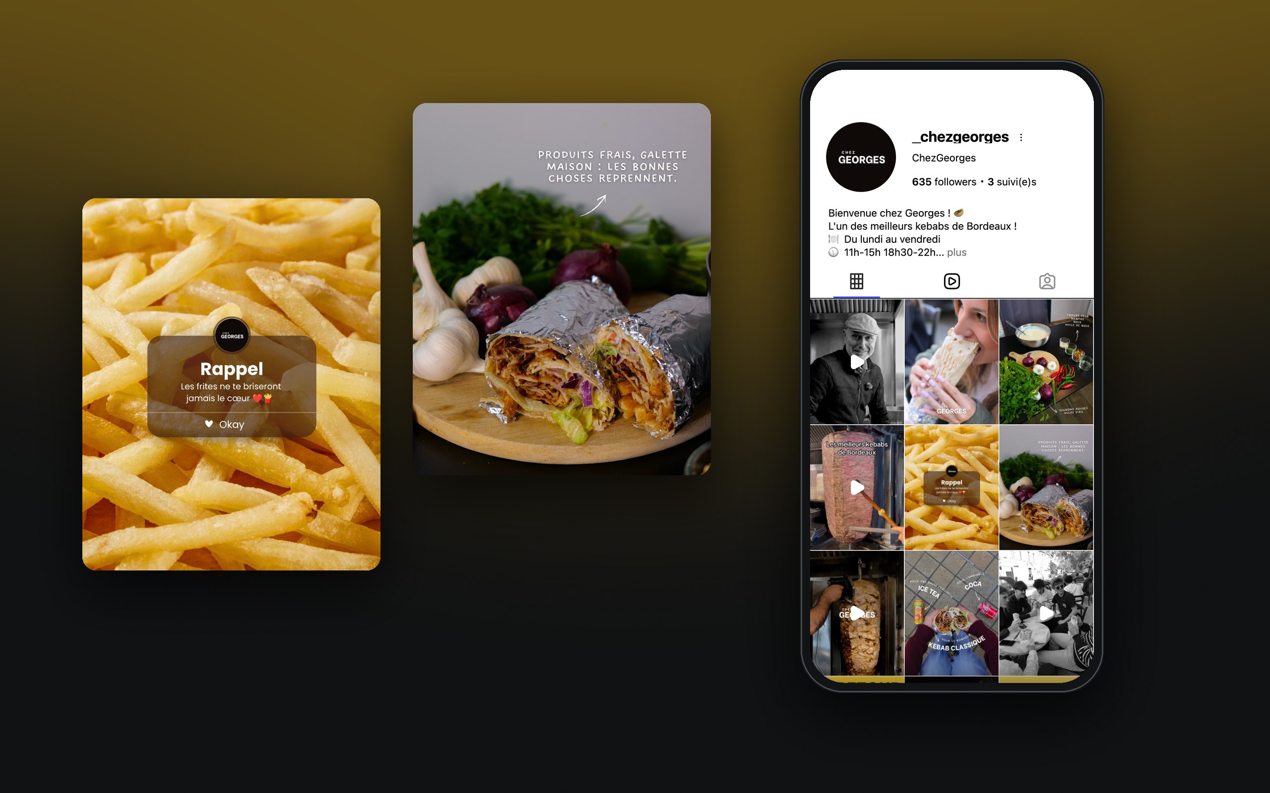 Chez Georges : compte Instagram @_chezgeorges et publications