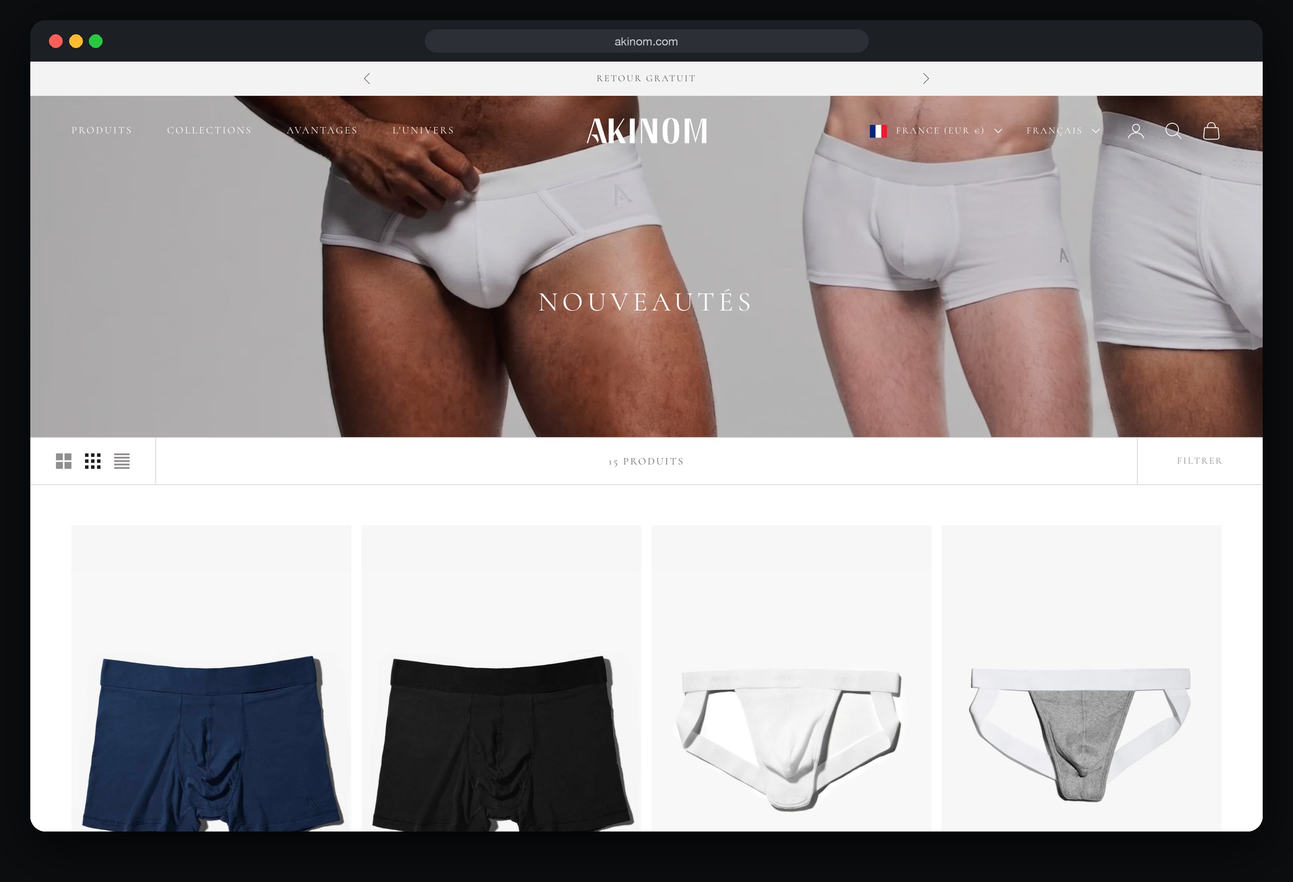 Akinom 1 Akinom : page Nouveautes akinom boxer slip homme