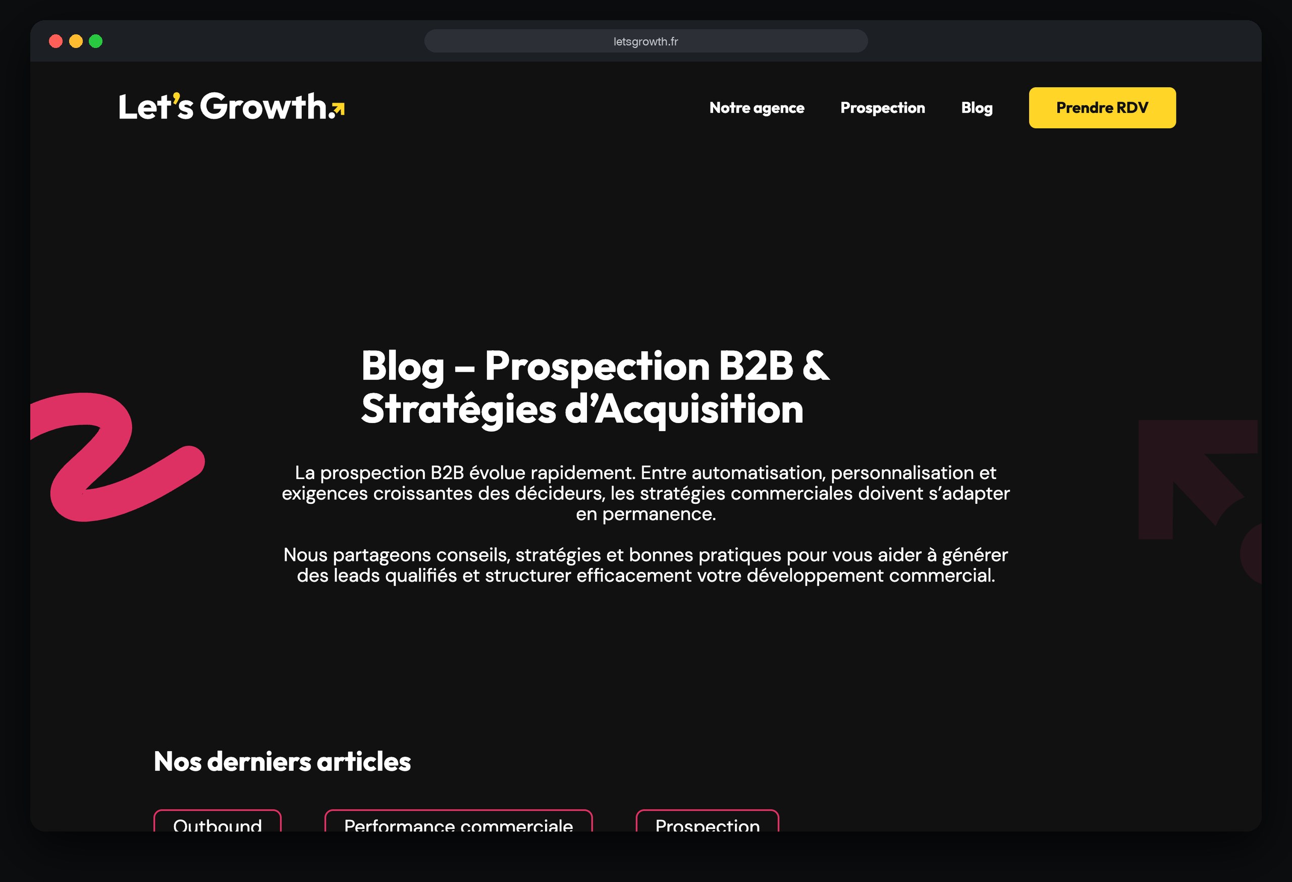 Let’s Growth : page Blog