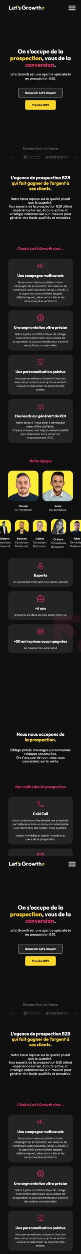 Let’s Growth : version mobile