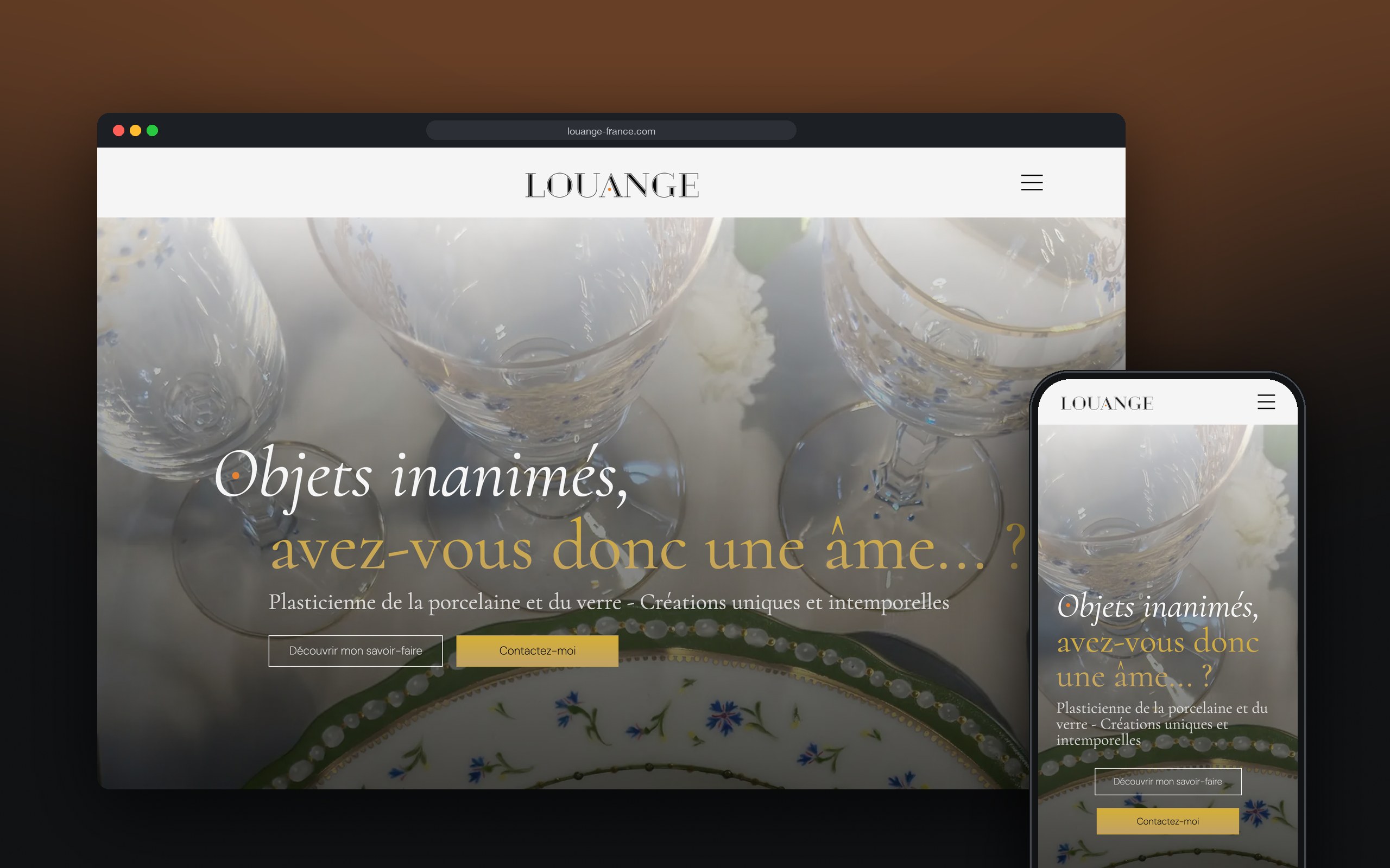 Louange : site présenté sur ordinateur et mobile