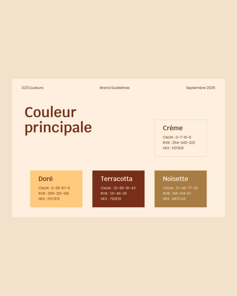 Esencia Avocats : couleurs principales