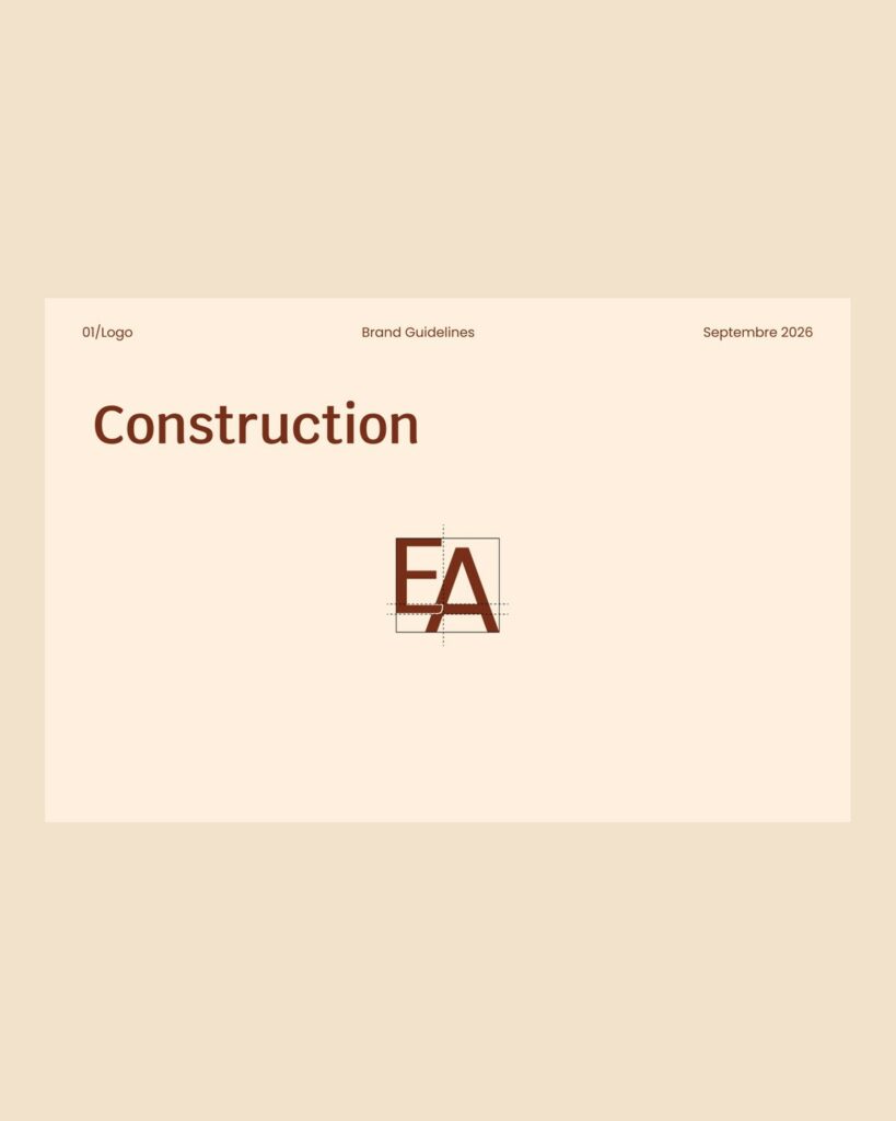 Esencia Avocats : construction du monogramme