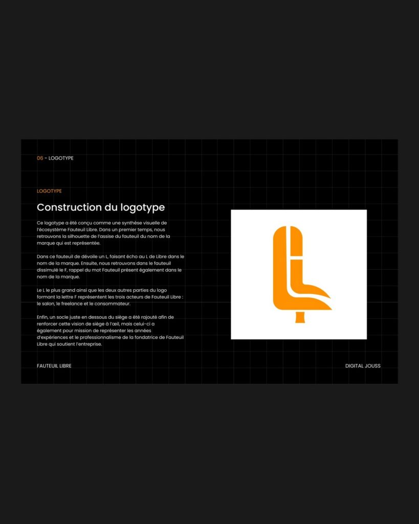 Fauteuil Libre : construction du logotype