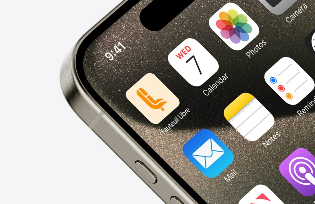 Fauteuil Libre : icône de l’application sur smartphone